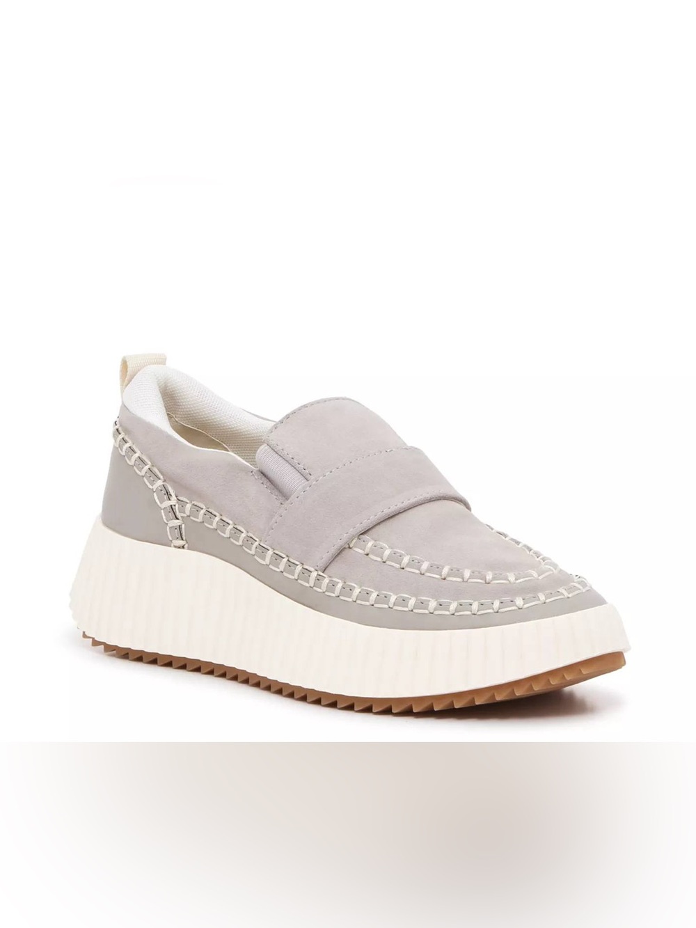 Women’s DOLCE VITA Dayo platform grey suede slip on sneakers- Size 8